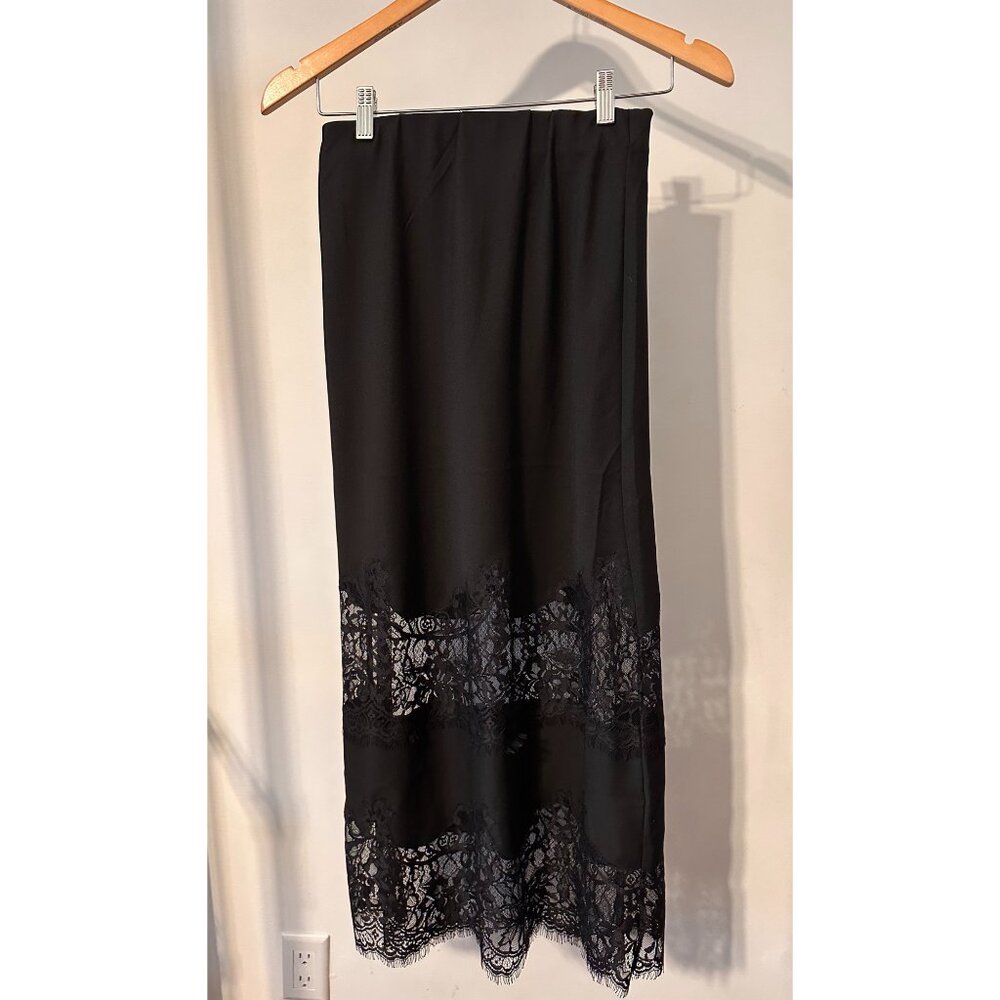 New Stylein Magda Skirt - XS Black Double Panel Lace Skirt